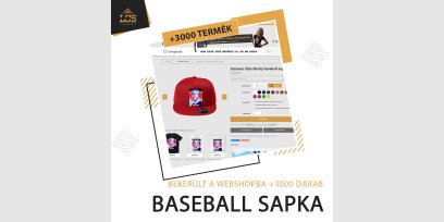 Új termék, ami tervezhető is a shopban: Baseball sapka
