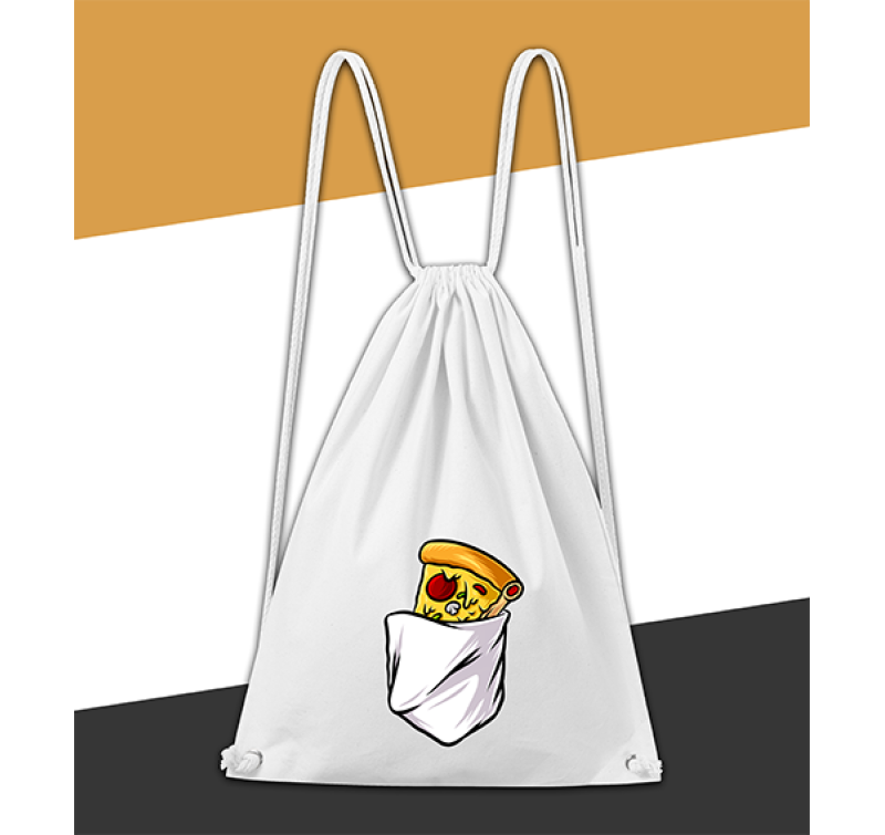 Pizzás zsebes tornazsák