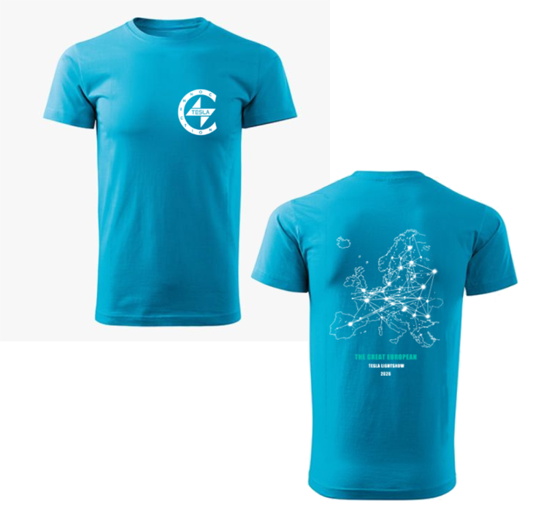 TeslaConnection - The Great European Tesla Lightshow póló 1 