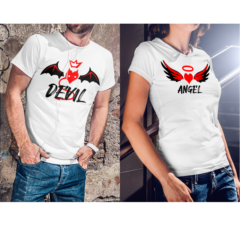 Angyal és Ördög páros pólók