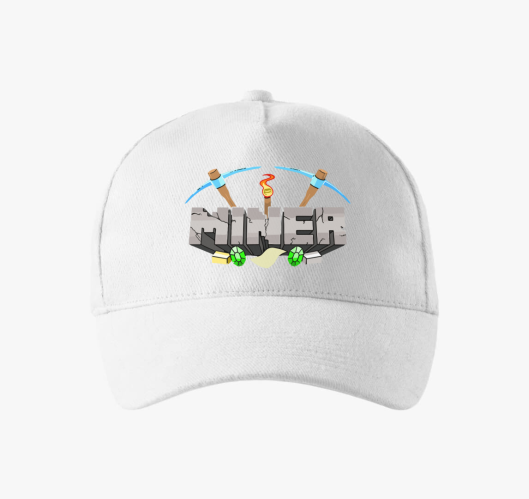 Minecraft miner baseball sapka