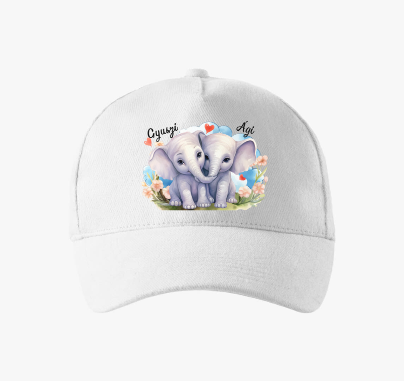 Összebújós szerelmes Elefántok baseball sapka