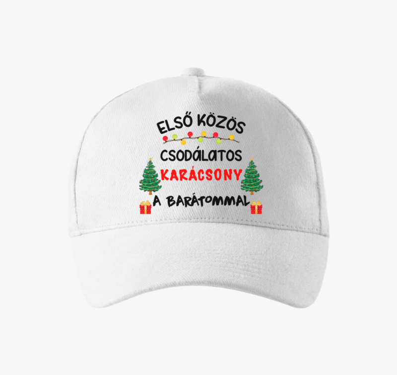 Első közös csodálatos karácsony a barátommal karácsonyi páros szett baseball sapka