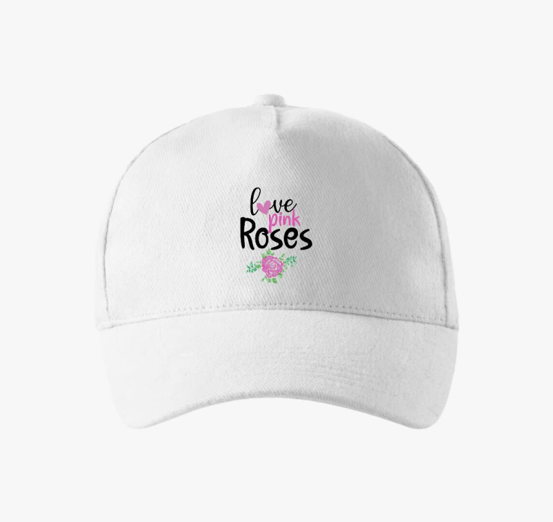 Love Pink Roses baseball sapka