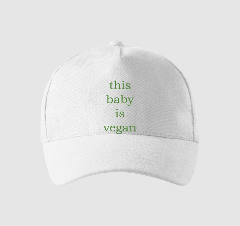 This baby is vegan (zöld betűs) baseball sapka