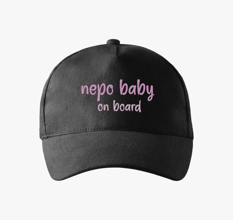 Nepo baby on board (rózsaszín) feliratos baseball sapka