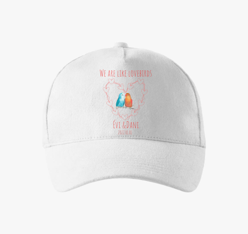 Lovebirds (piros) személyreszabható baseball sapka