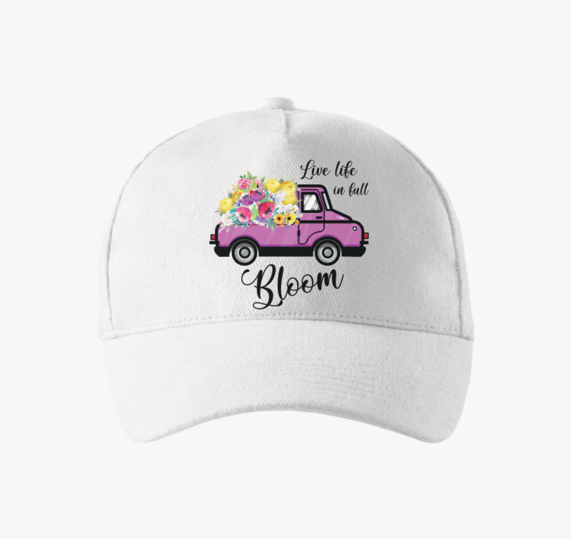 Live life in full bloom baseball sapka