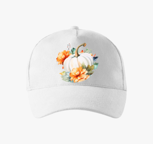 Floral white pumpkin baseball ...