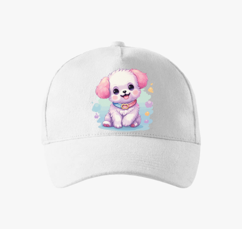 Kis fehér kutyus baseball sapka