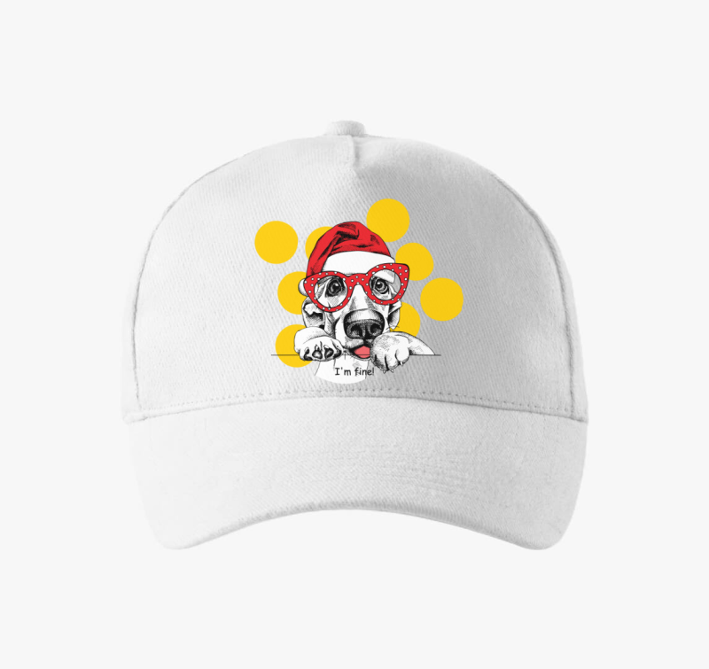 Fine santa dog baseball sapka