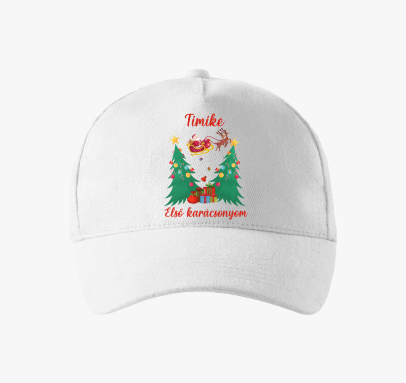 Személyre szabott első karácsonyi baseball sapka