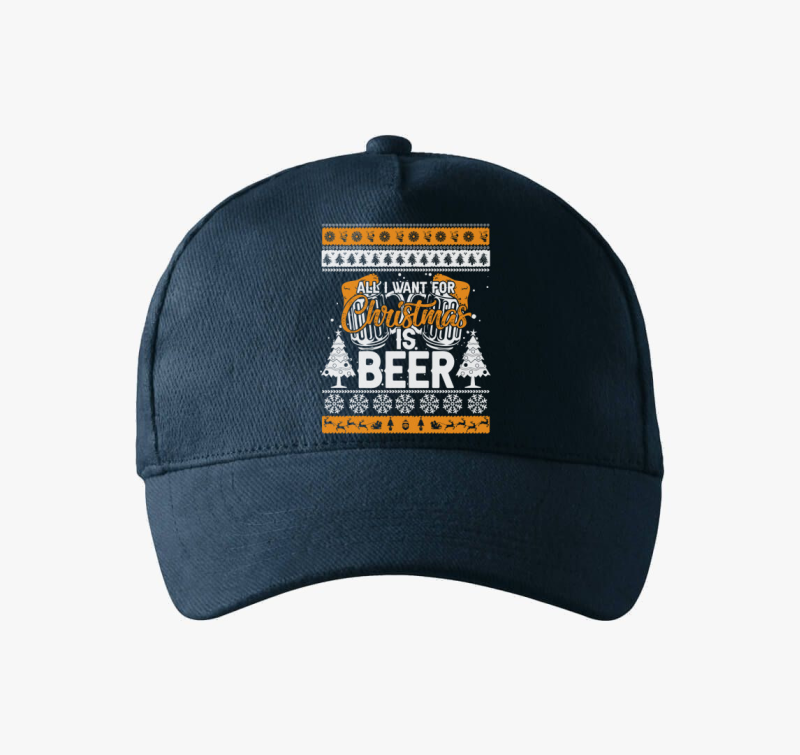 Karácsonyra csak sört kérek baseball sapka