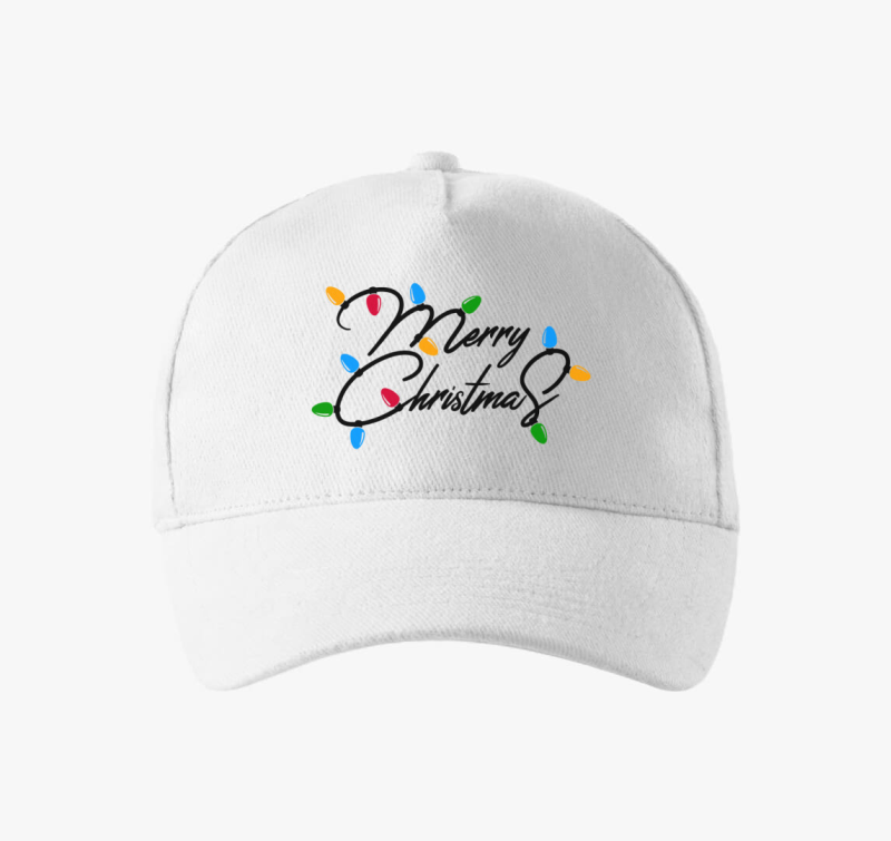 Merry Christmas lights baseball sapka