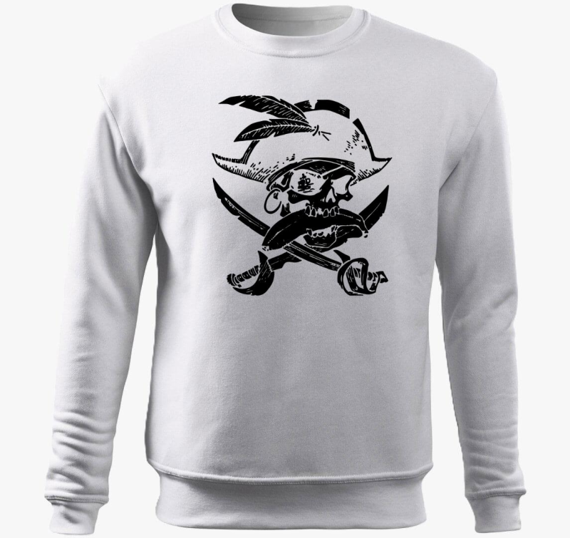 Pirate skull silhouette belebújós pulóver