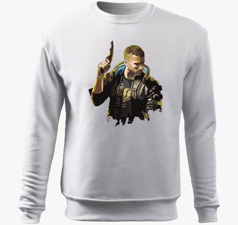 Cyberpunk character belebújós pulóver