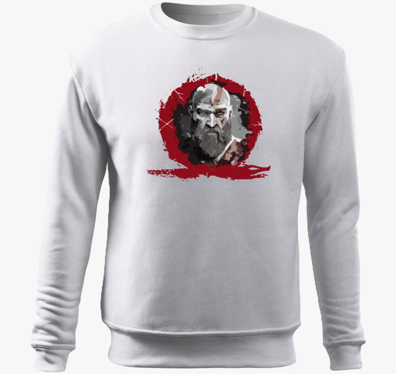 God of war kratos face belebújós pulóver