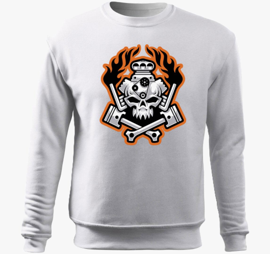 Skull motor belebújós pulóver...