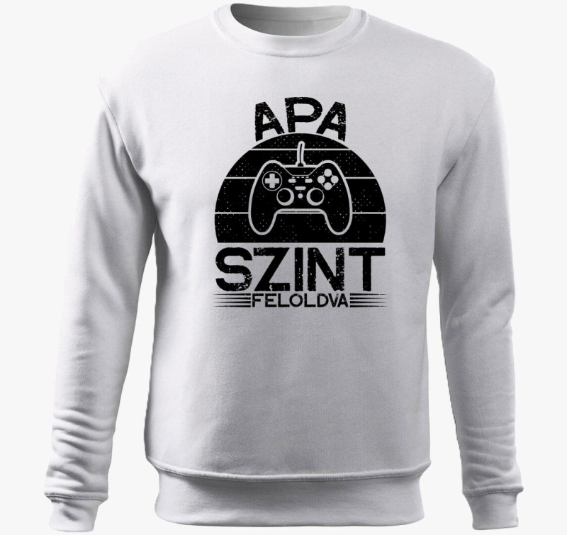 Gamer apa szint feloldva apáknak belebújós pulóver