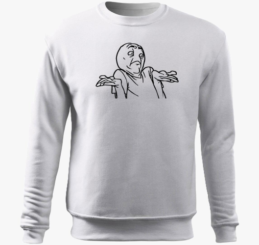 Meme face belebújós pulóver