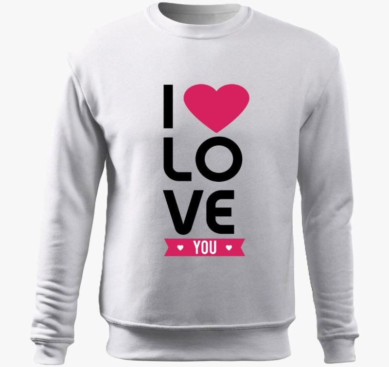 ILoveYou felirat belebújós pulóver