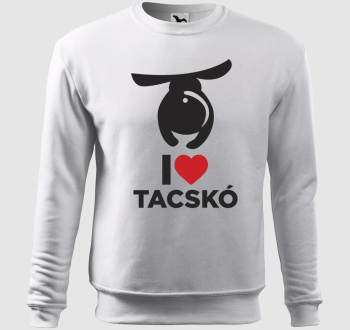I love Tacskó design divat belebújós pulóver