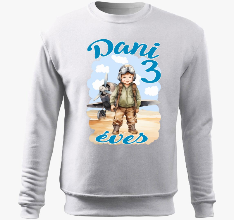 Pilóta kisfiú szülinapi belebújós pulóver