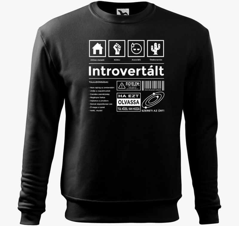 Introvertált vicces belebújós pulóver