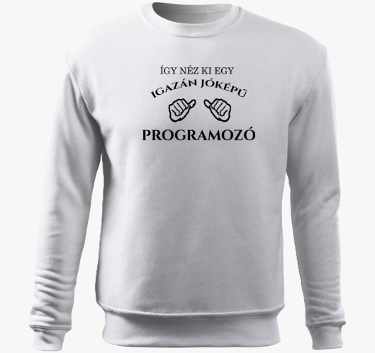 Jóképű programozó belebújós pu...