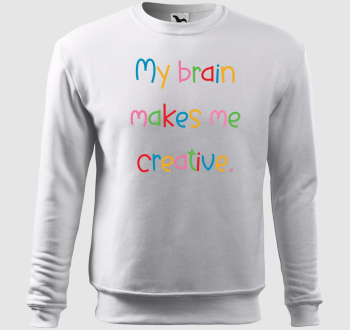 My brain makes me creative2 belebújós pulóver 