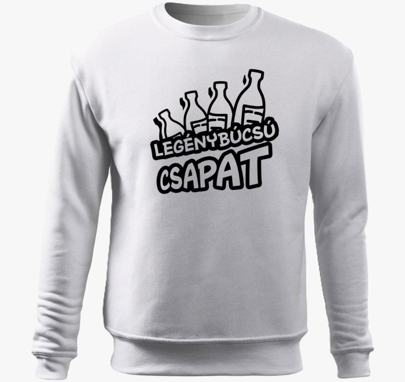 Legénybúcsú csapat alkohol belebújós pulóver