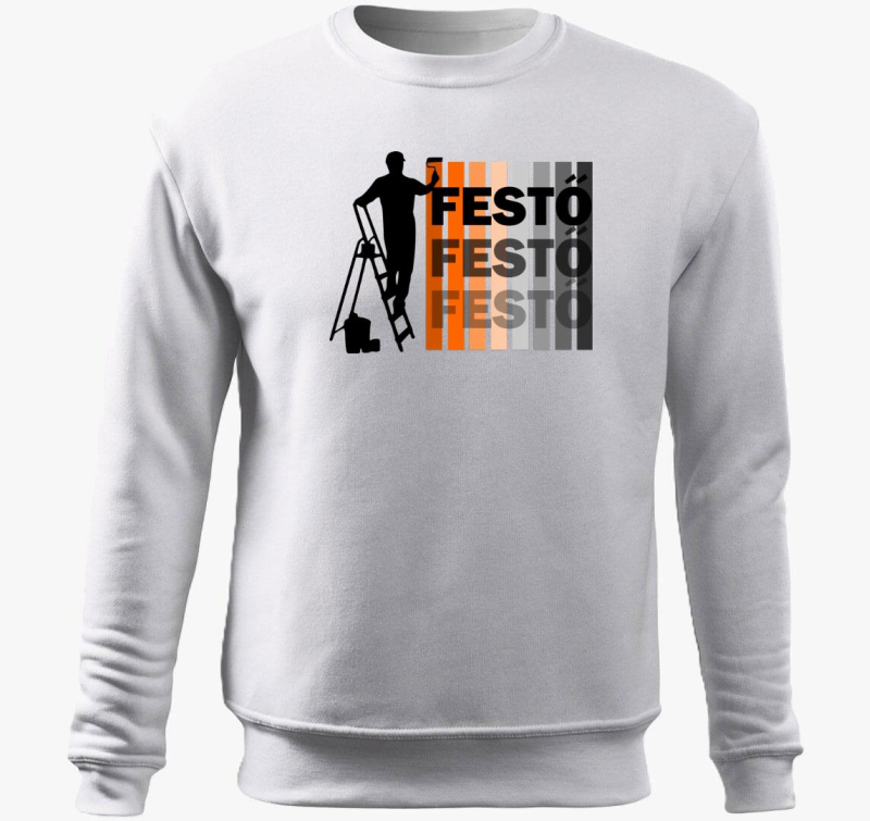 Festő mintás belebújós pulóver