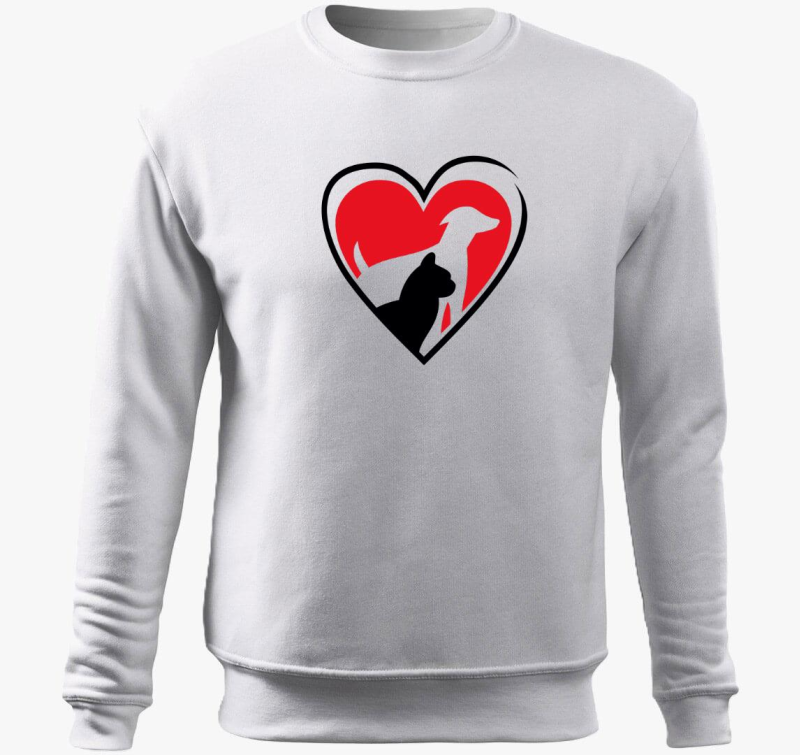 Kutya macska szív belebújós pulóver