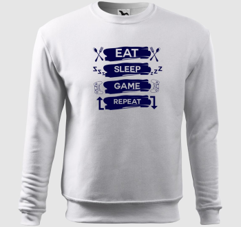 Eat sleep game repeat belebújós pulóver