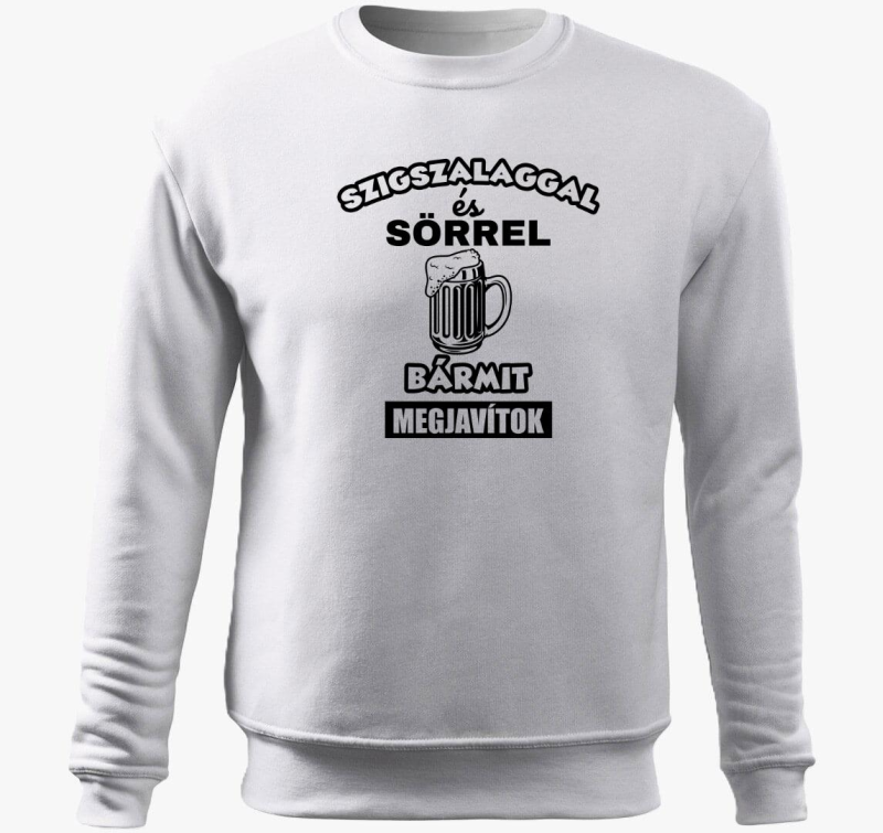 Szigszalaggal és sörrel bármit megjavítok belebújós pulóver