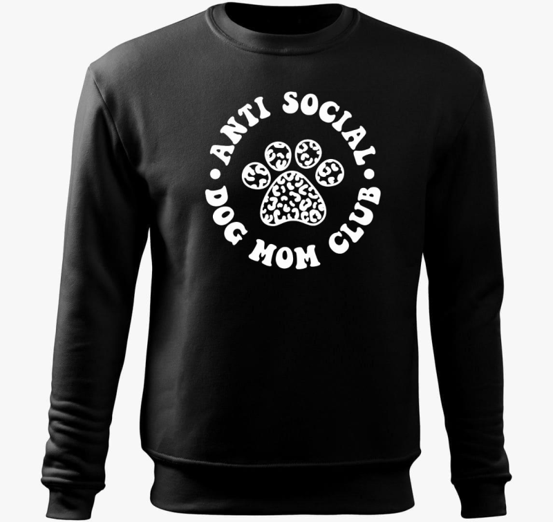 Anti social dog mom club belebújós pulóver