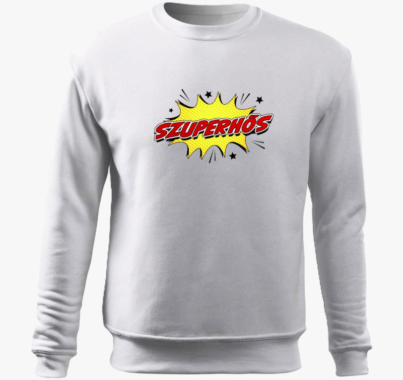 Szuperhős felirat belebújós pulóver