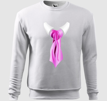 Elegáns rózsaszín selyemnyakkendő belebújós pulóver