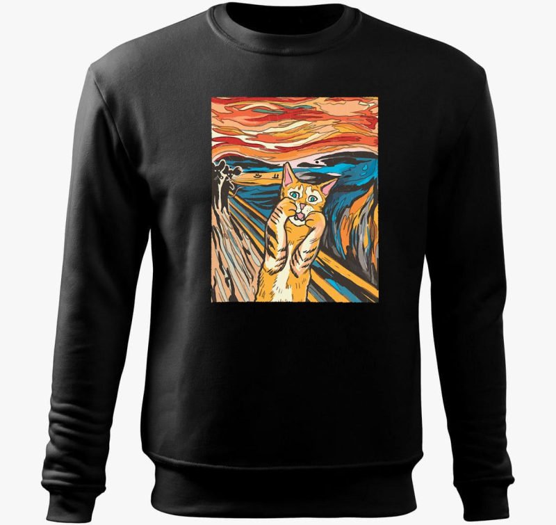 Cicás festményes belebújós pulóver