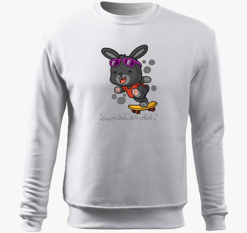 Fekete nyuszis belebújós pulóver