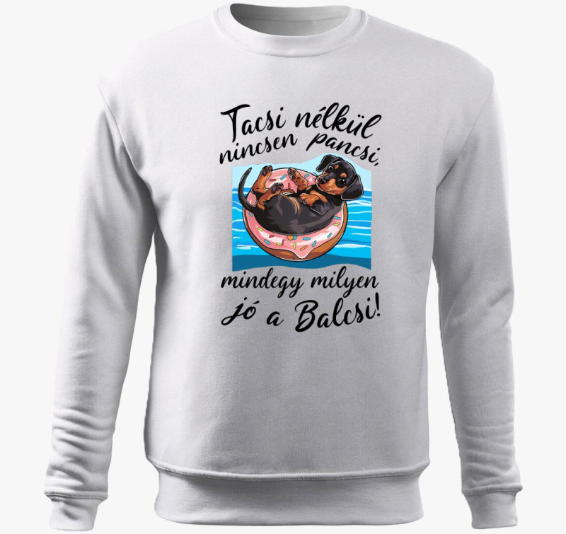 Tacsi nélkül nincsen pancsi fekete tacsi belebújós pulóver