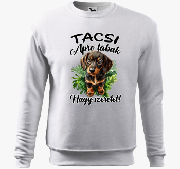 Tacsi Apró lábak, nagy szeretet barna tacsi belebújós pulóver