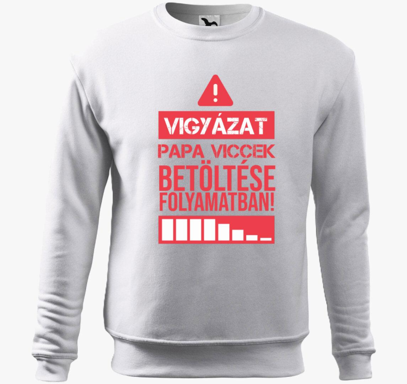 Vigyázat papa viccek belebújós pulóver