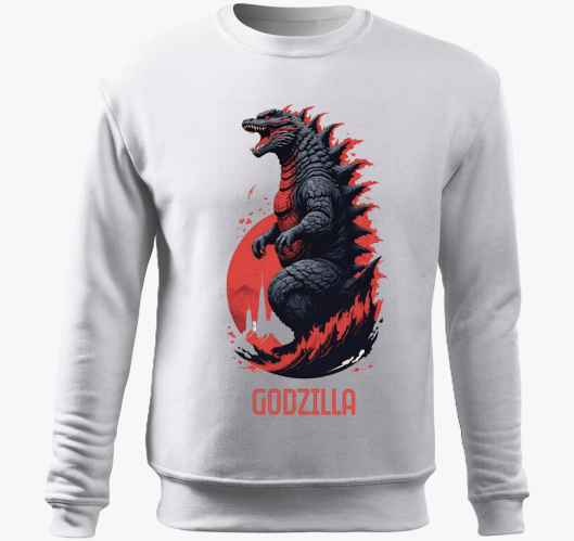 Godzilla art belebújós pulóver...