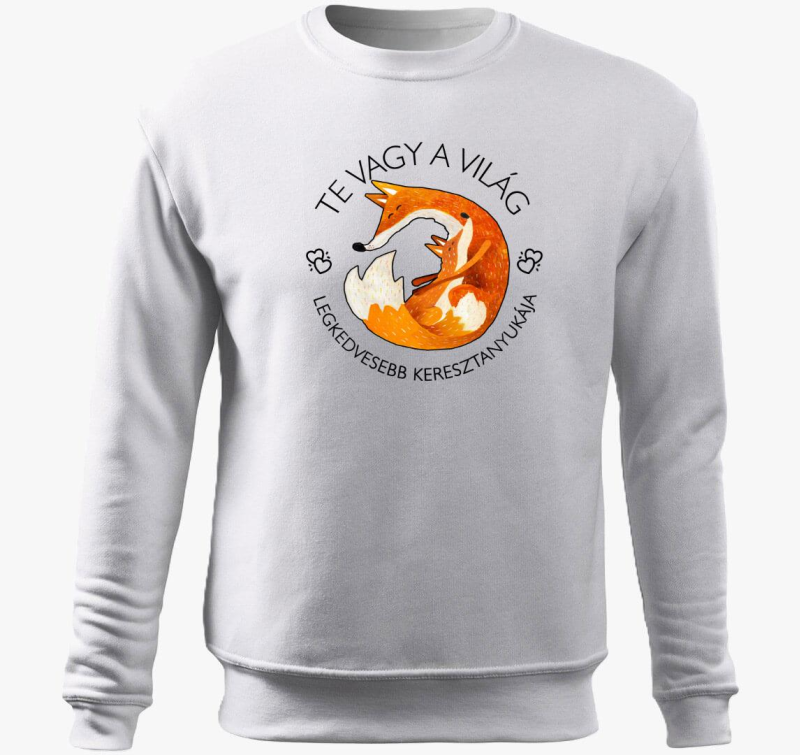 Legjobb keresztanya rókás belebújós pulóver