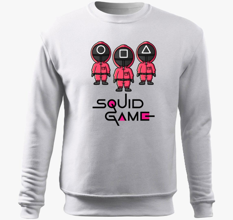 Squid Game - Chibi rózsaszín őrök belebújós pulóver