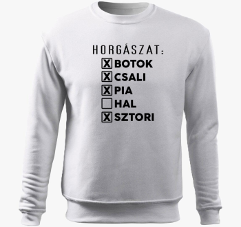 Horgász lista belebújós pulóver