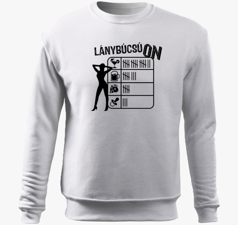 Lánybúcsú ON táblás belebújós pulóver