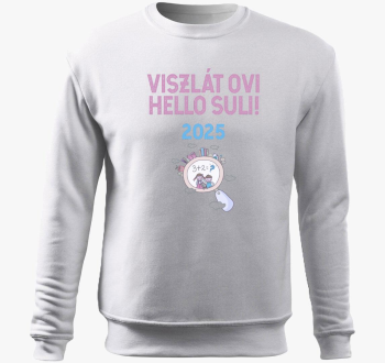 Viszlát ovi, hello suli 2025 belebújós pulóver