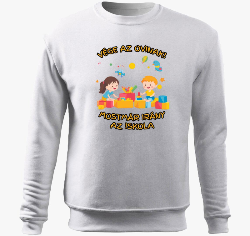 Vége az ovinak belebújós pulóver